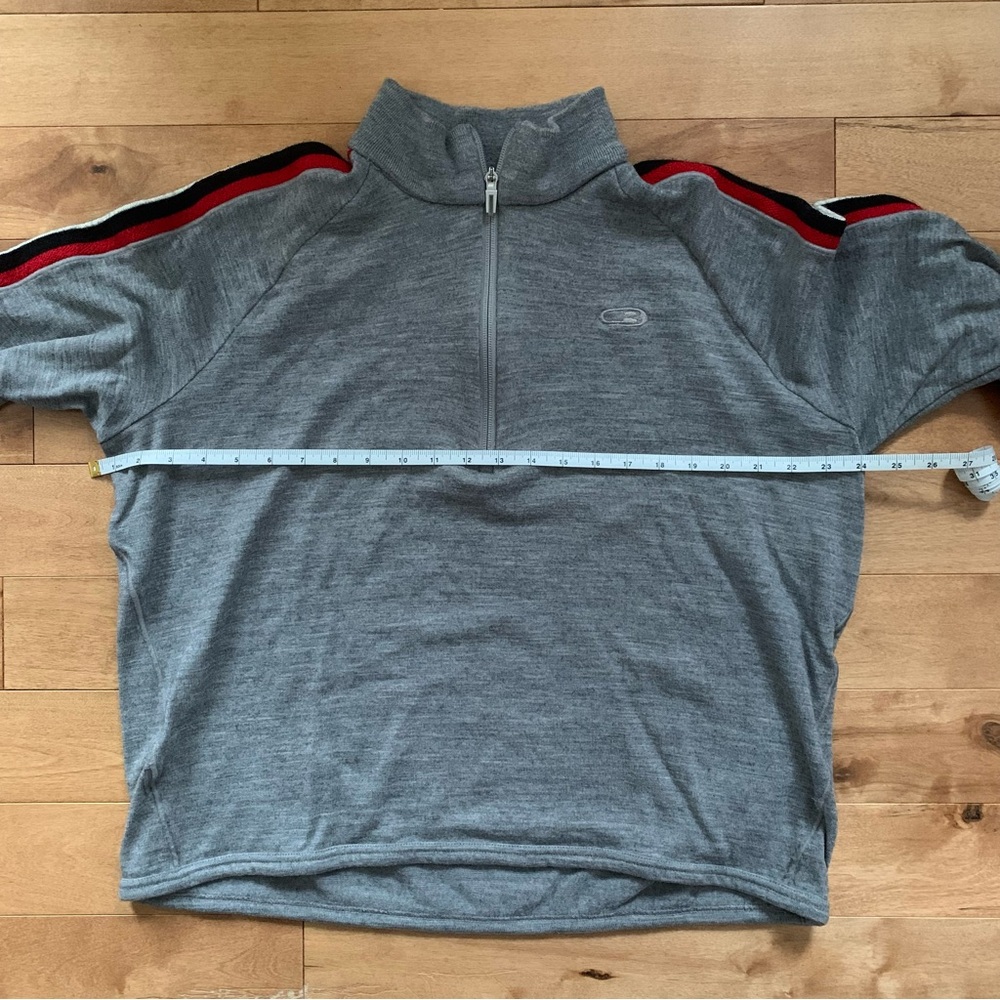 Icebreaker Men’s Coronet Zip Neck Sweater Grey Size Large - Picture 9 of 9